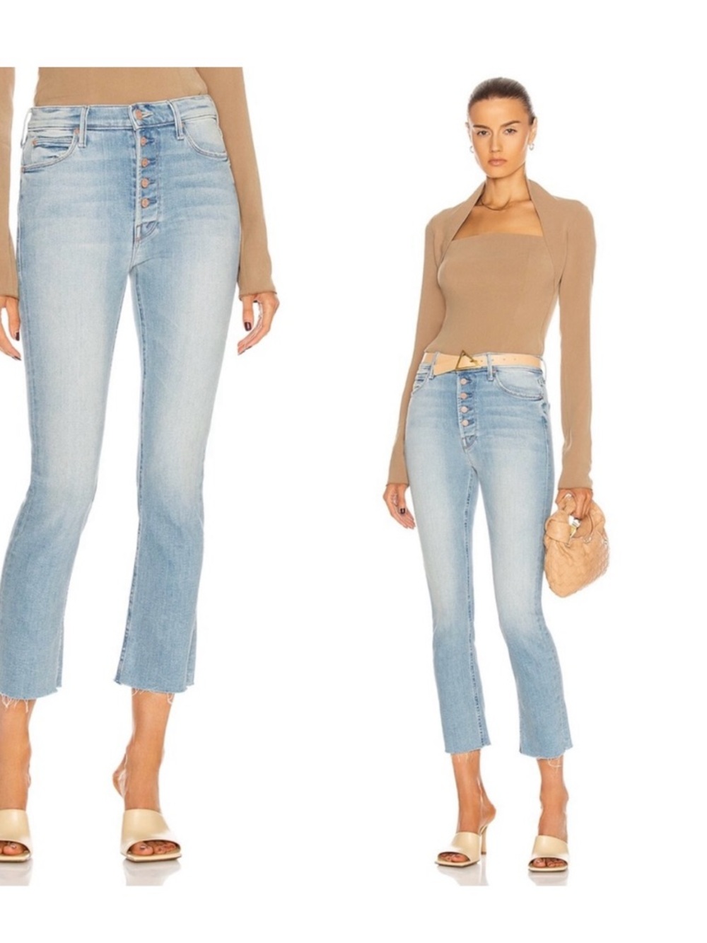 MOTHER Pixie Dazzler Ankle Fray Au Revoir Size 29